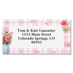 Spring Pitcher Border Address Labels