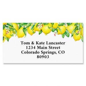 Blooming Lemons Border Address Labels