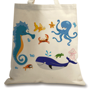 Under The Sea Canvas Tote