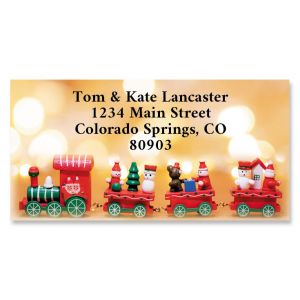 Toy Train Border Address Labels