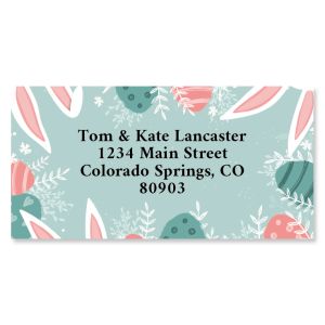 Bunnies and Eggs Border Address Labels