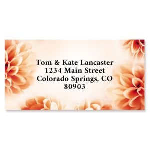 Orange Dahlia Border Address Labels