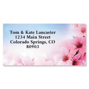 Peach Blossom Border Address Labels