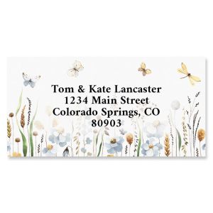 Blooming Wildflowers Border Address Labels