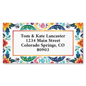 Fiesta Colors Border Address Labels