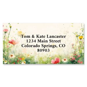 Blooming With Colors Border Address Labels