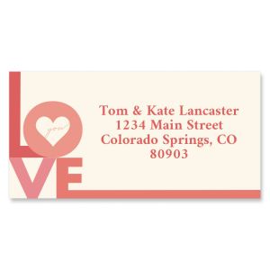 Love Mark Border Address Labels