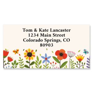 Popping Spring Border Address Labels (4 Designs)