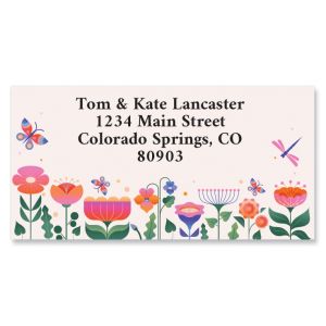 Spring Color Block Border Address Labels