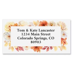 Fall Circle Border Address Labels