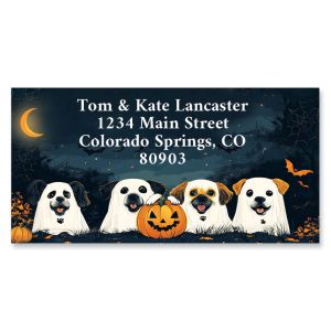 Howling Pups Border Address Labels