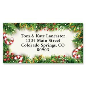 Christmas Sweets Border Return Address Labels