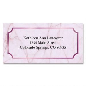 Rose Marble Foil Address Labels