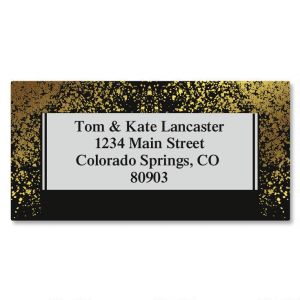 Gold Dust Foil Border Address Labels