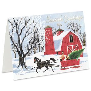 Greetings from the Farm Deluxe Foil Christmas Cards