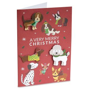 Dog Group Deluxe Foil Christmas Cards