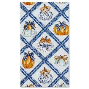 Chinoiserie Topiary Pumpkin Guest Towels