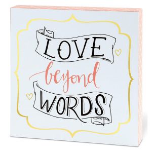 Love Beyond Words Wall Plaque