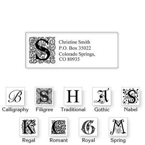 Monogram Clear Premier Address Labels