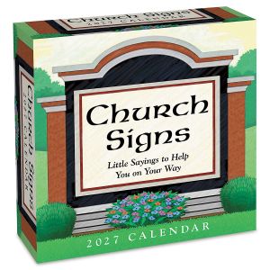 2027 Church Signs Day to Day Desk Calendar