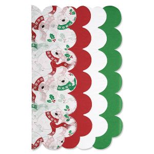 Christmas Bears Scalloped Edge Tissue Paper Sheets