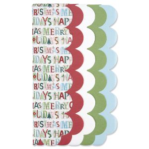 Fun Holiday Wishes Scalloped Edge Tissue Paper Sheets