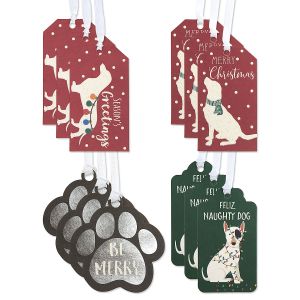 Holiday Dogs To/From Gift Tags