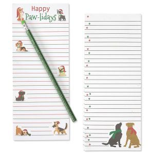 Paw-Liday Shopping List Pads with Glitter Pencil - BOGO