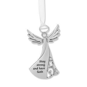 Stay Strong & Have Faith Angel Ornament