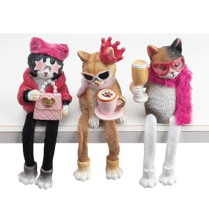 Pawfectly Chic Cats Shelf Sitters