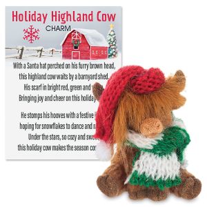 Christmas Highland Cow Charm
