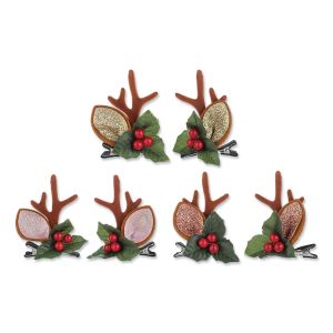 Reindeer Antler Hair Clips