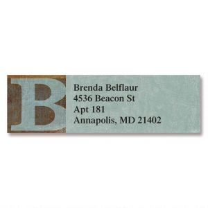 Qwerties Initial Classic Address Labels