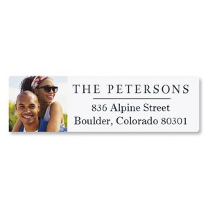 Classic Photo Large Name Personalized Address Labels