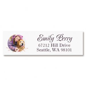 Floral Classic Photo Personalized Address Labels