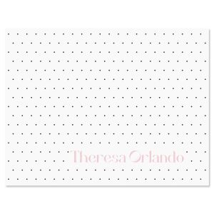 Polka Dots Personalized Note Cards by FineStationery