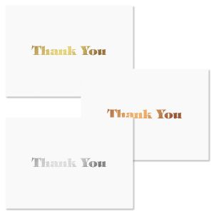 Foil Thank You Note Cards by FineStationery