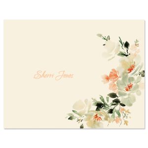 Soft Floral Personalized Note Cards by FineStationery