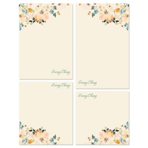 Blush Floral Personalized Notepad Set