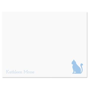 Cat Personalized Note Cards by FineStationery