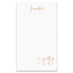 Daisy Path Personalized Notepad by FineStationery