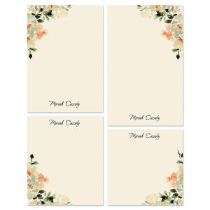 Soft Floral Personalized Notepad Set