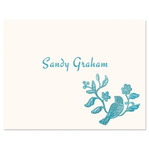 Bluebird Personalized Note Cards by FineStationery