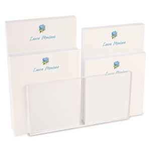 Hydrangea Personalized Notepad Set by FineStationery