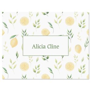 Citrus Field Personalized Note Cards by FineStationery