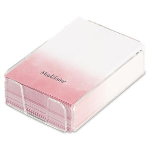Watercolor Wash Personalized Notes in a Tray by FineStationery