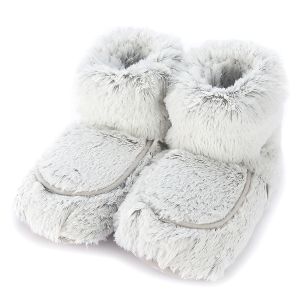 Heatable Slipper Boots in Light Gray