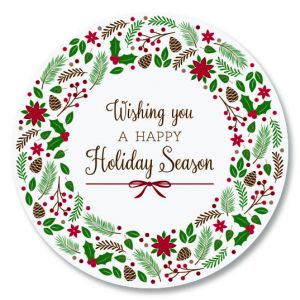 Christmas Wreath Envelope Seals
