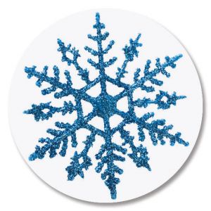 Blue Snowflake Envelope Seals