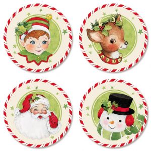 Retro Holiday Seals (4 Designs)